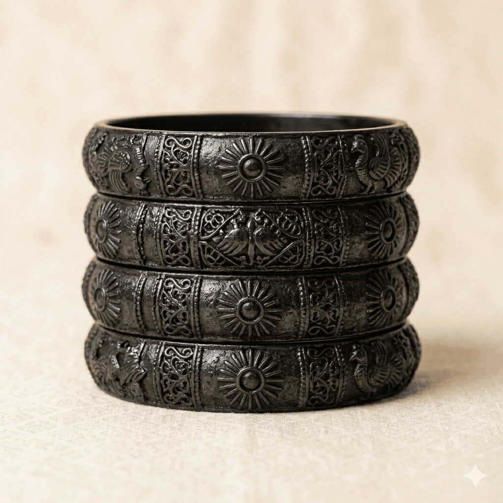 Oxidised Tribal Metal Bangles