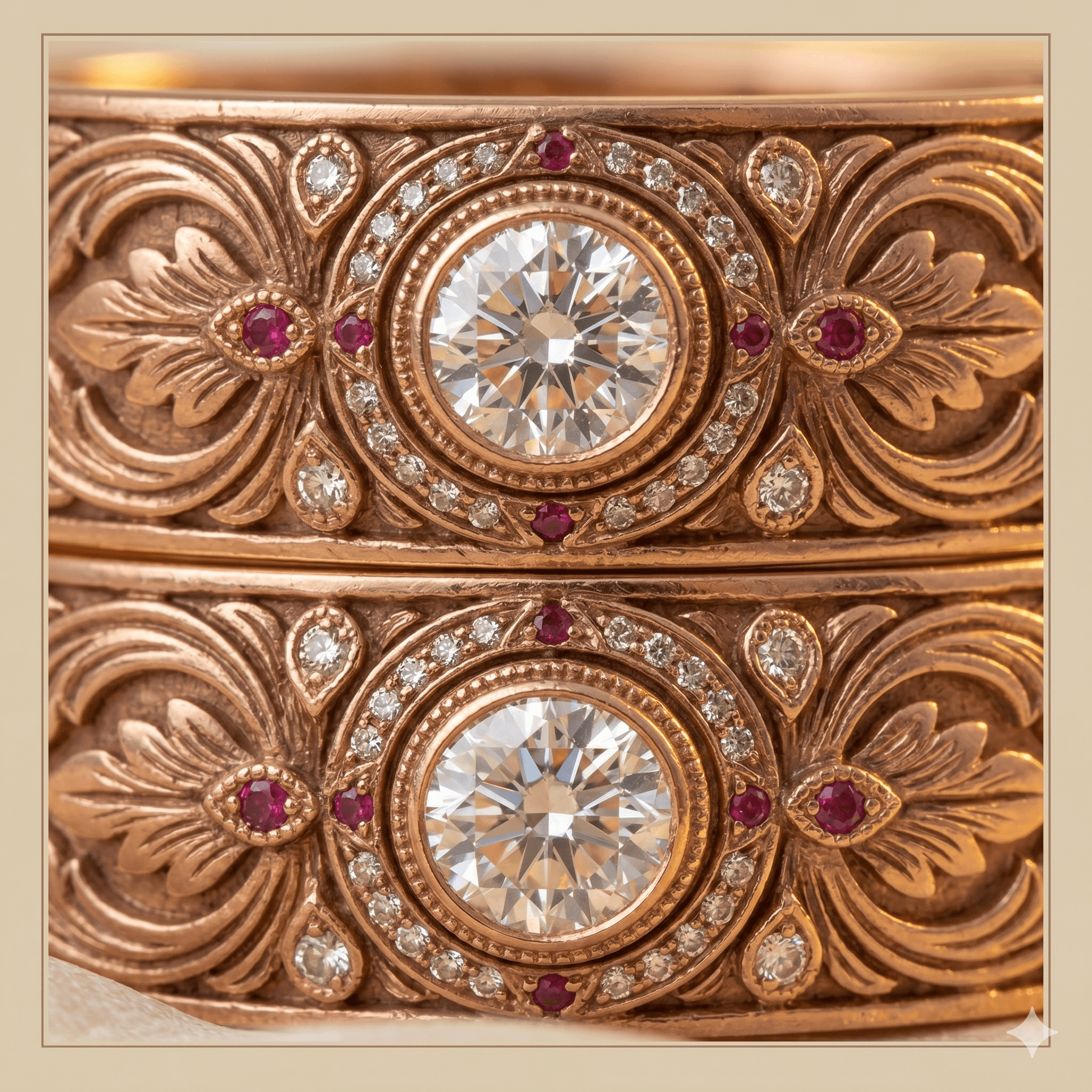 Rose Gold Antique Metal Kada