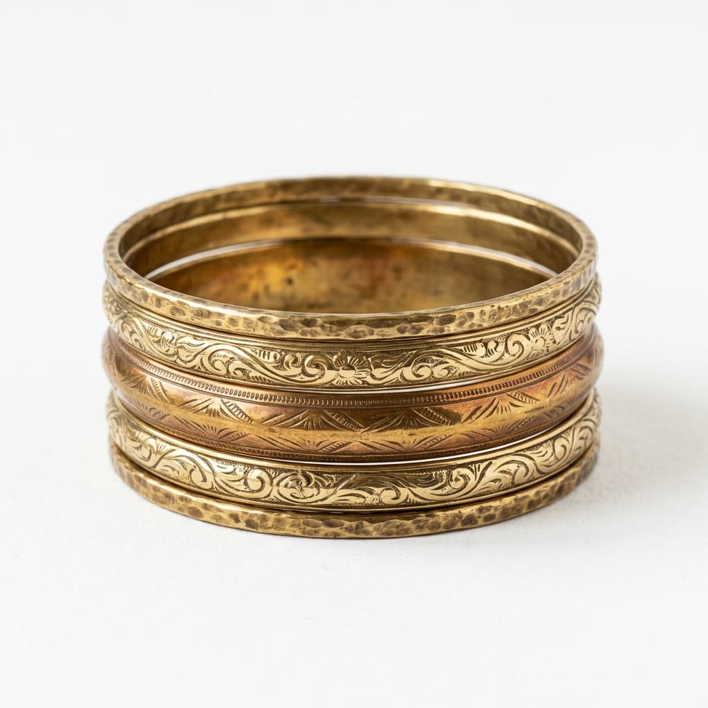 Premium Brass Bangle Set 5