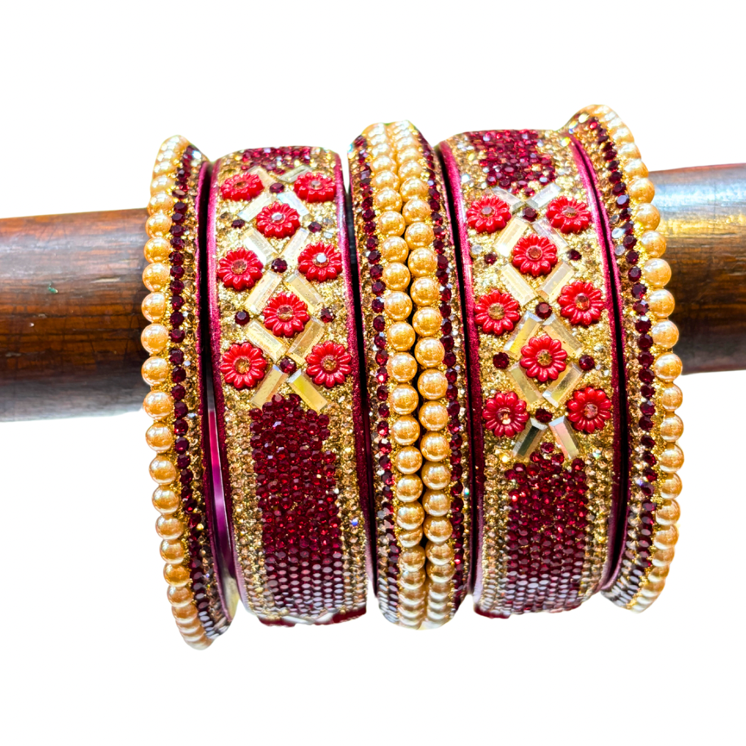 Beautiful Maroom color Bangles set