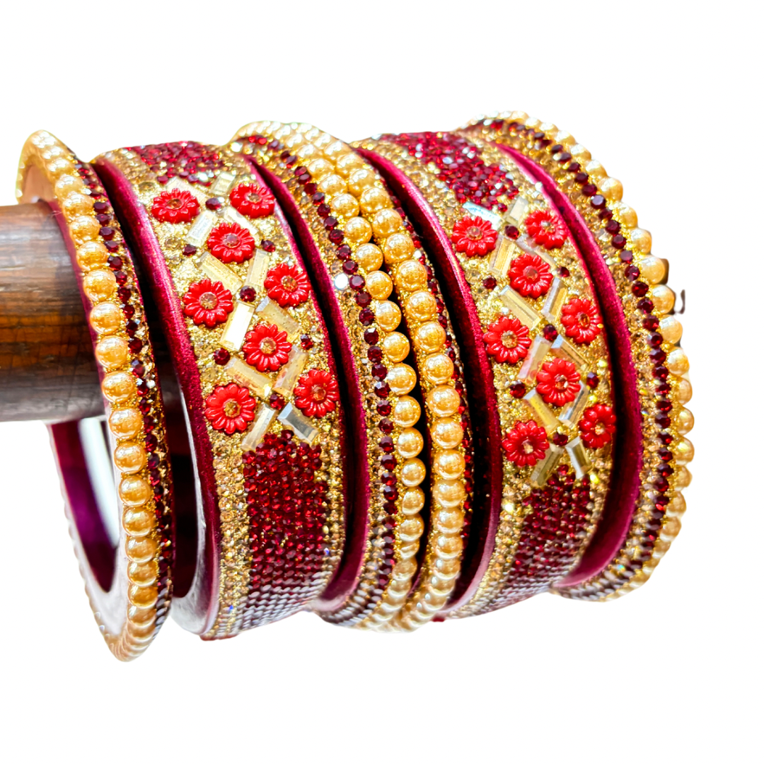 Beautiful Maroom color Bangles set